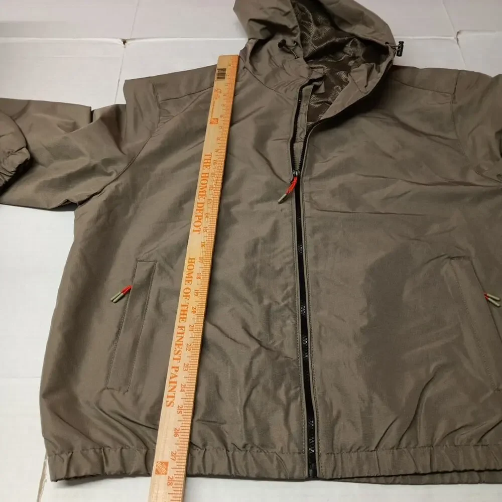 NWT Ozark Trail Windbreaker Jacket Men's XL‎ Taupe Falls Zip Pockets Hooded